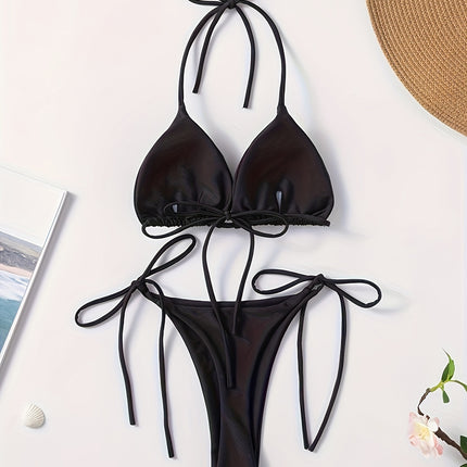 UNICORN Solid Color Sexy Rope Style Bikini Swimwear for Fashionable Women s m l