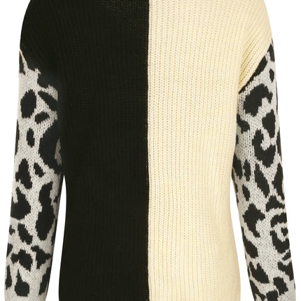 UNICORN Women's sweater leopard print black and white s m l xl xxl xxxl xxxxl xxxxxl