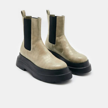 UNICORN Women's boots shoes beige black 36 37 38 39 40