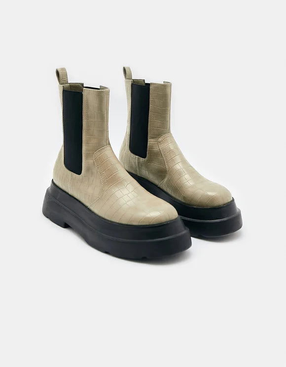 UNICORN Women's boots shoes beige black 36 37 38 39 40