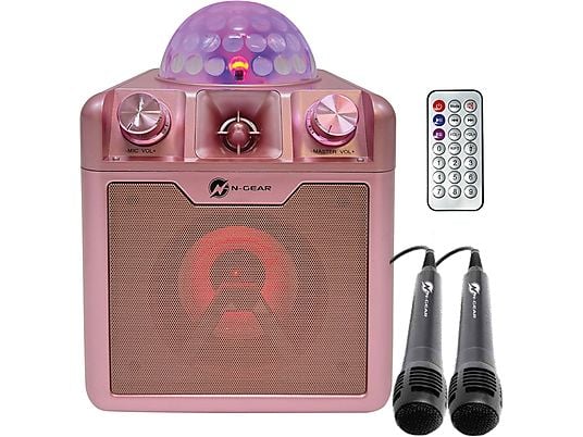 N-GEAR N-Gear Disco Block 410 SPACE PINK Bluetooth Disco / Karaoke System Rosé