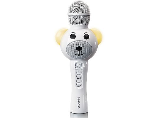LENCO BMC-060WH Karaoke microfoon Wit-Zwart