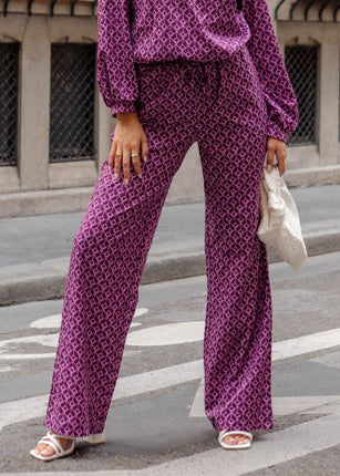 UNICORN Women's trousers patterns purple s m l