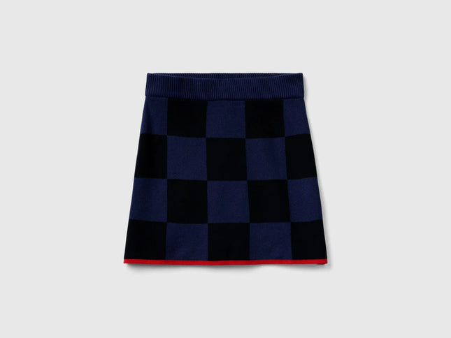 UNICORN Women's checked skirt midnight blue xs s m l