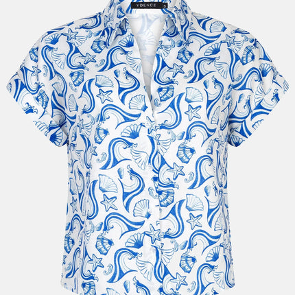 Ydence Blouse Tina blue shells