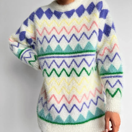UNICORN Women's sweater white green pink s m l