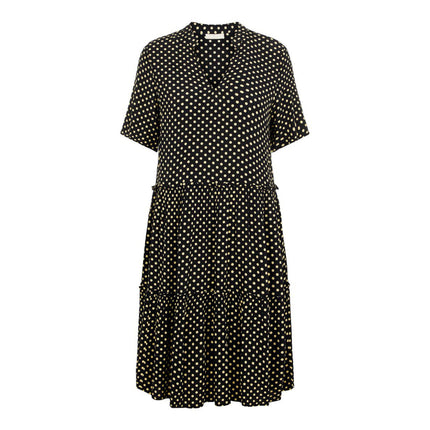 Casta polkadot jurk zwart