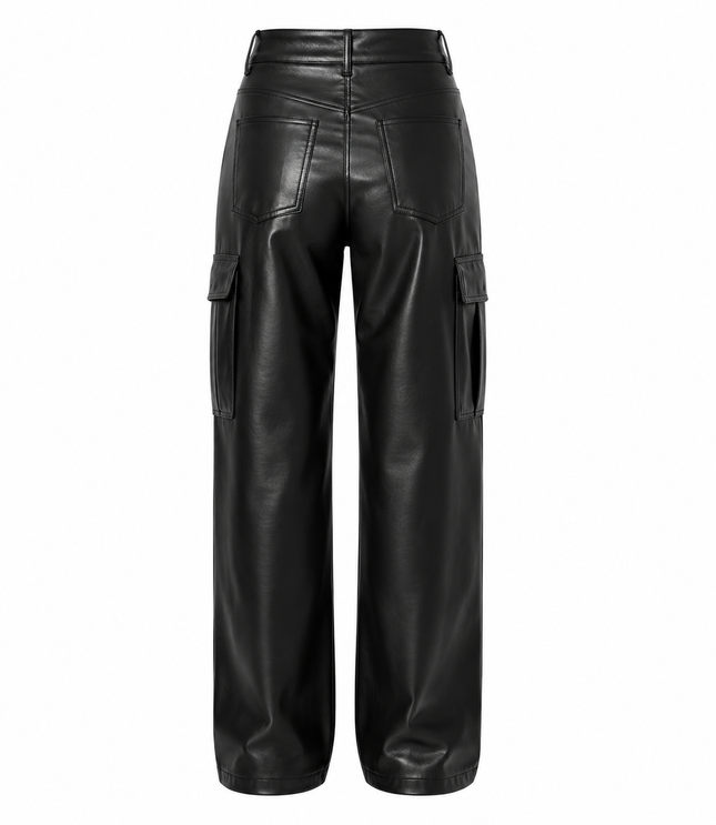 UNICORN Women's cargo leather trousers black s m l