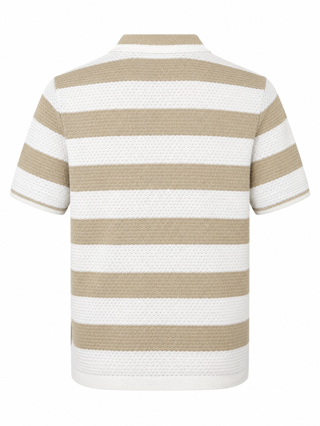 UNICORN Men's polo shirt tall striped polo with texture s m xl