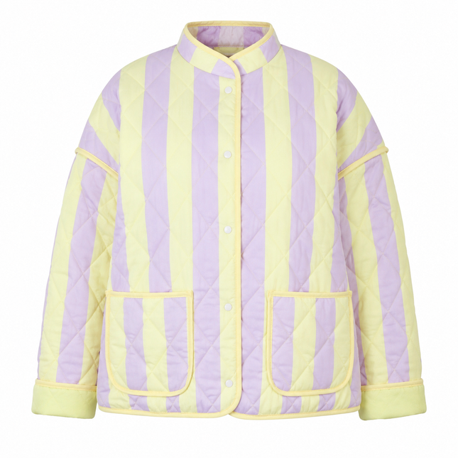 UNICORN Pastel quilted jacket lilac/yellow trendy quilted women's jacket s m l xl