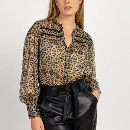 UNICORN Women's blouse beige black xs s m l xl xxl