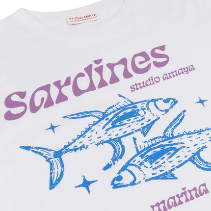 Studio Amaya Sardines t-shirt white