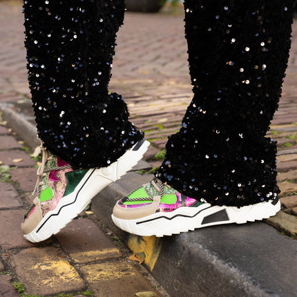 Kam wide broek zwart