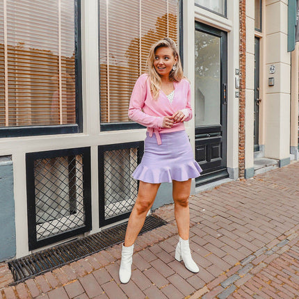Ruffle skirt lila