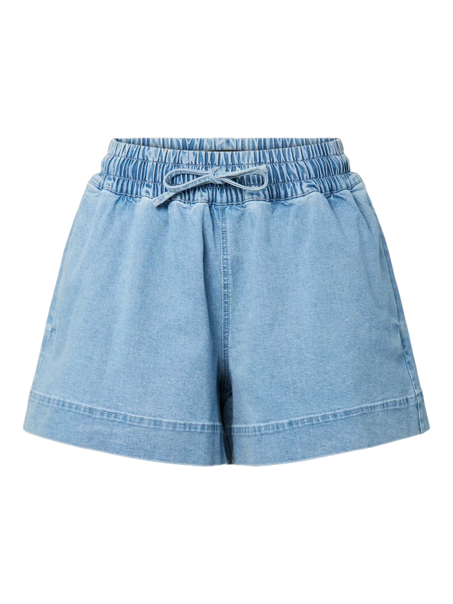 UNICORN Light Wash Denim Jogger Shorts with Elastic Waistband xs s m l xl
