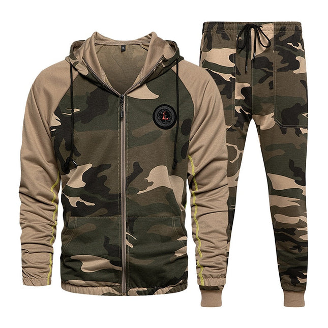UNICORN Men's jogging suit clothing set camouflage brown green gray black xs s m l xl xxl