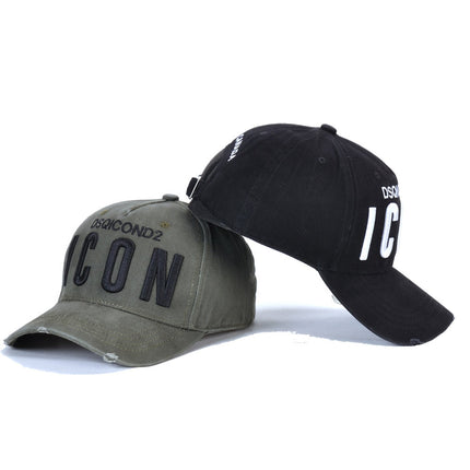 UNICORN Men's cap baseball text print black gray One Season