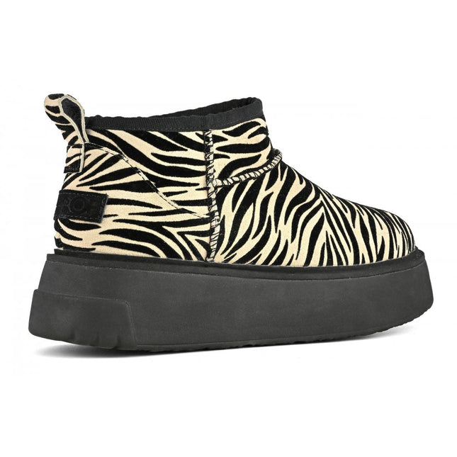 UNICORN Women's slippers zebra tiger print brown cream 36 37 38 39 40 41