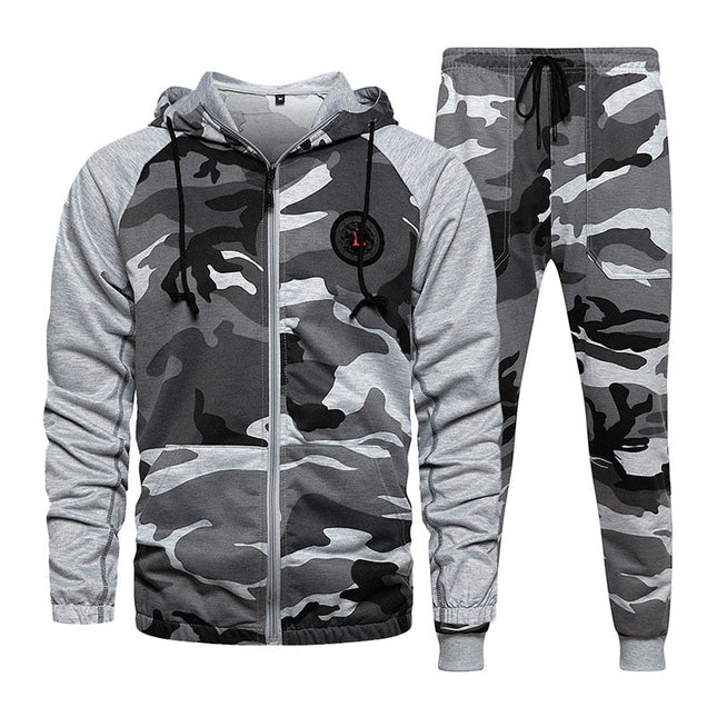 UNICORN Men's jogging suit clothing set camouflage brown green gray black xs s m l xl xxl