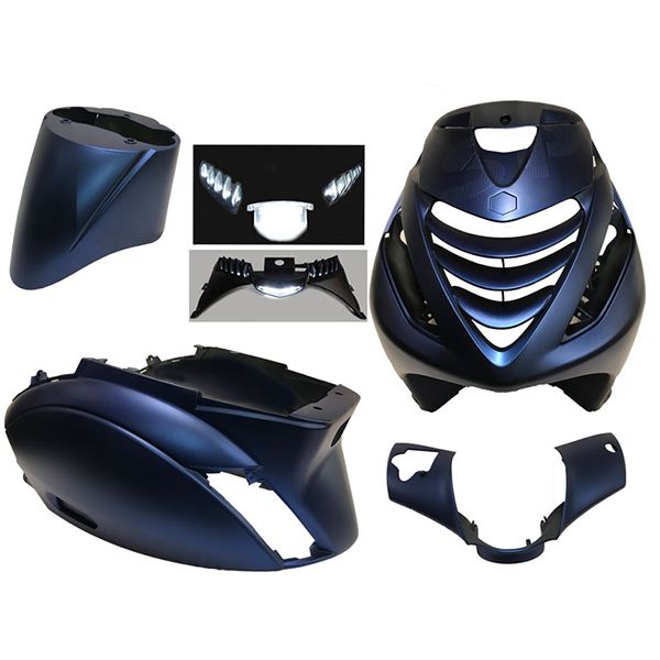 UNICORN Body kit Power1 model SP sport matte blue + LED 6-piece zip2000