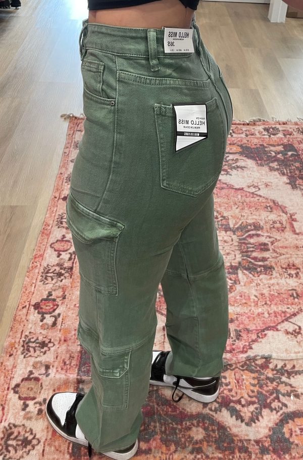 UNICORN Women's cargo jeans green beige s m l xl