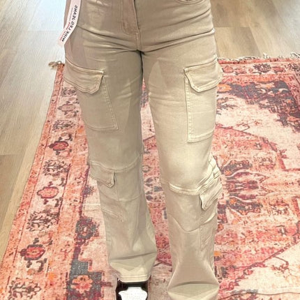 UNICORN Women's cargo jeans green beige s m l xl