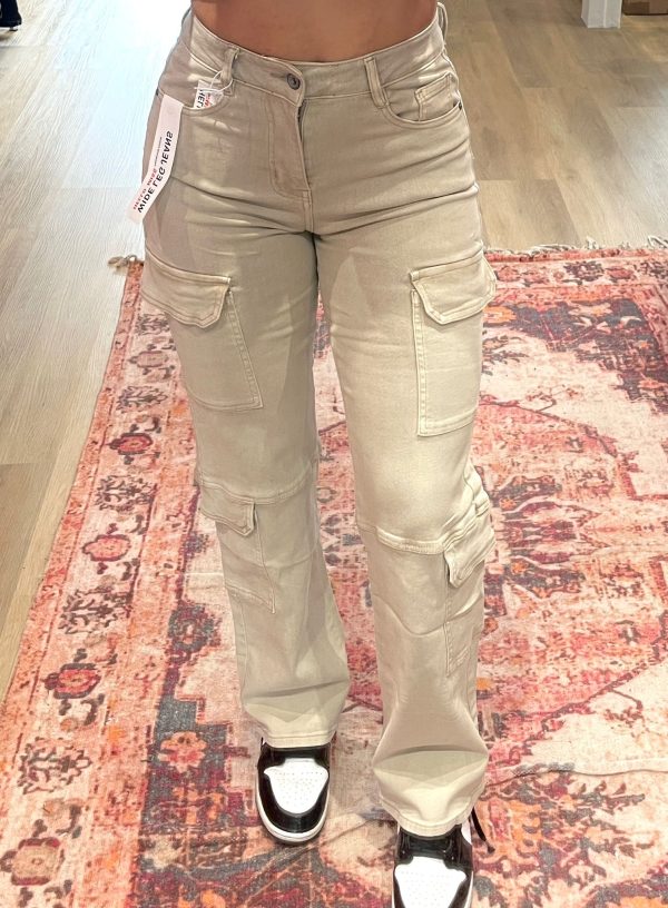 UNICORN Women's cargo jeans green beige s m l xl