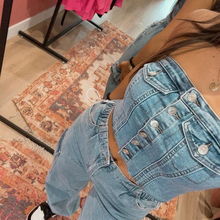 UNICORN Women's shirt top denim blue xs s m l