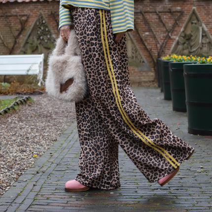 Leopard pantalon light gele bies