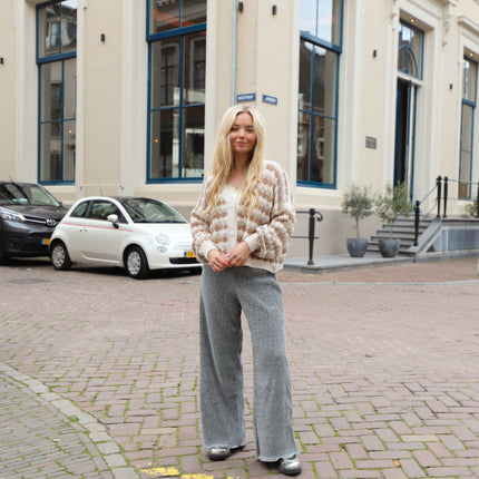 Roya pants wide silver