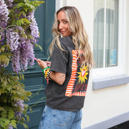 Happy Days tee donkergrijs