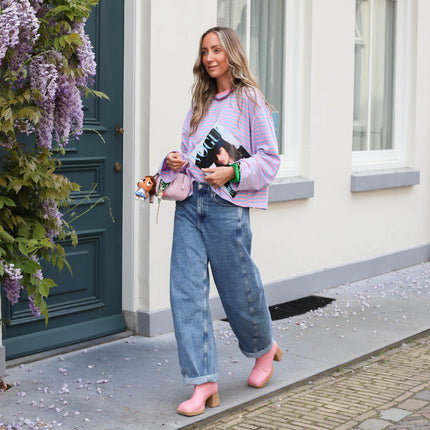 Le Marais streep tee roze lila