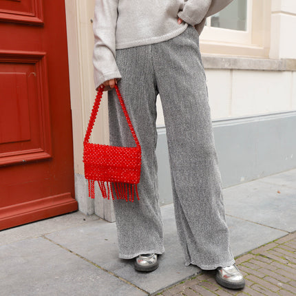 Roya pants wide silver