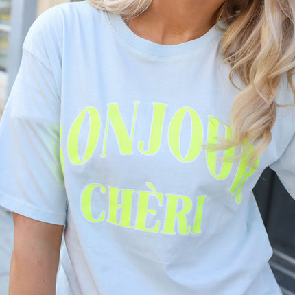 Bonjour Cheri tee blauw