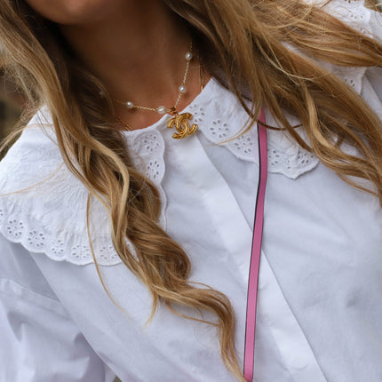 Noisy May Ibiza collar blouse bright white