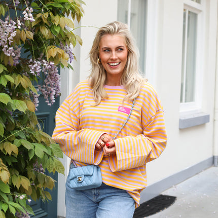 Patch shirt lila geel