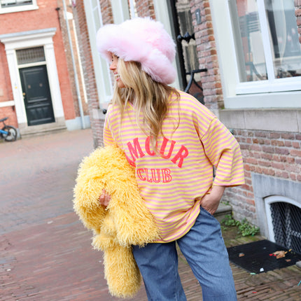 Top Amour geel lichtroze