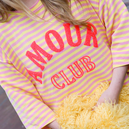 Top Amour geel lichtroze