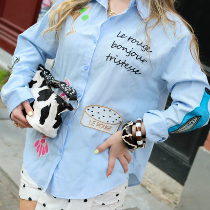 Blouse lobster blauw