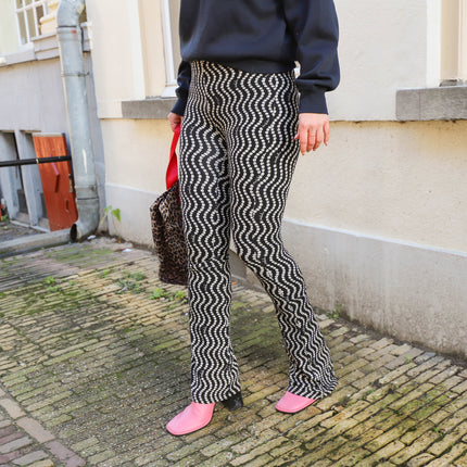 Soft flared legging daisy print