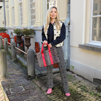 Soft flared legging daisy print