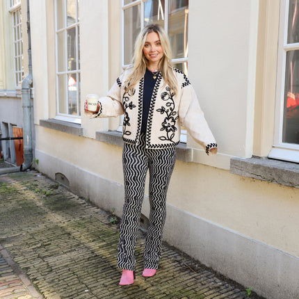 Soft flared legging daisy print