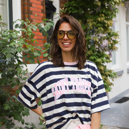 Saint tropez streep tee navy wit