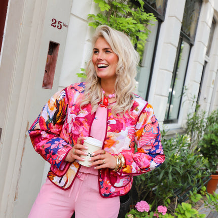 YAS Delphi jacket sachet pink