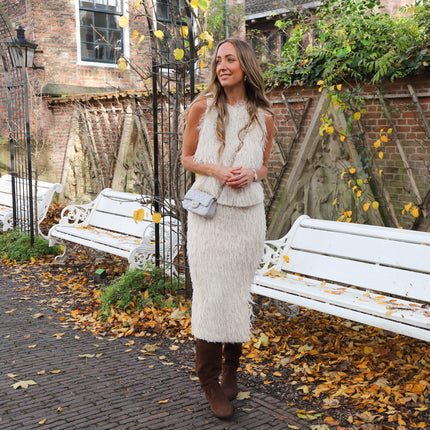 Feather rok ecru