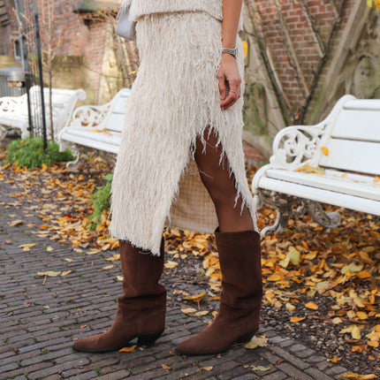 Feather rok ecru