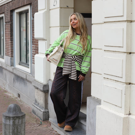 Saar streep shirt groen