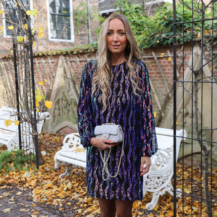 Sparkle dress multi zwart