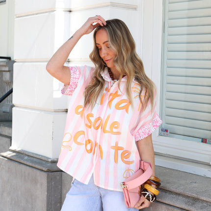 Blouse dolce vita roze