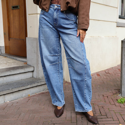 Double denim jeans
